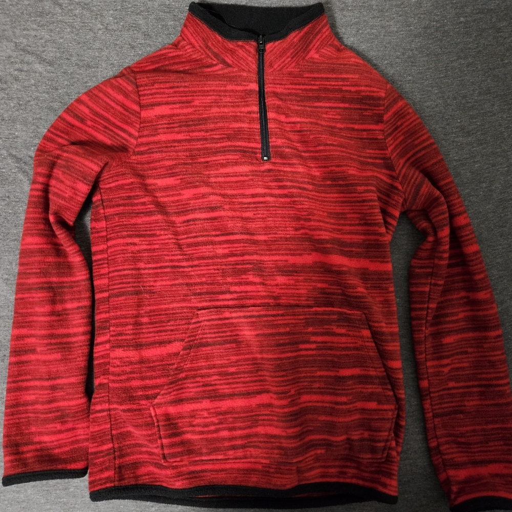 Jumping Beans Red Zip Fleece Pullover, Girls Size 10